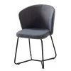 Mørteens Chaises à accoudoirs Tulia - Tissu / Acier - Gris foncé / Noir -Chaises Soldes 2022 1000205089 201013 18325900001 IMAGE P000000001000205089