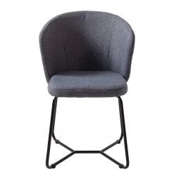 Mørteens Chaises à accoudoirs Tulia - Tissu / Acier - Gris foncé / Noir -Chaises Soldes 2022 1000205089 201013 18330000002 DETAILS P000000001000205089