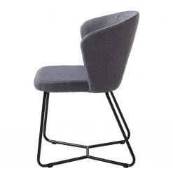 Mørteens Chaises à accoudoirs Tulia - Tissu / Acier - Gris foncé / Noir -Chaises Soldes 2022 1000205089 201013 18330200003 DETAILS P000000001000205089