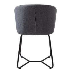 Mørteens Chaises à accoudoirs Tulia - Tissu / Acier - Gris foncé / Noir -Chaises Soldes 2022 1000205089 201013 18330400005 DETAILS P000000001000205089