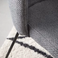 Mørteens Chaises à accoudoirs Tulia - Tissu / Acier - Gris foncé / Noir -Chaises Soldes 2022 1000205089 201130 09444900005 DETAILS P000000001000205089