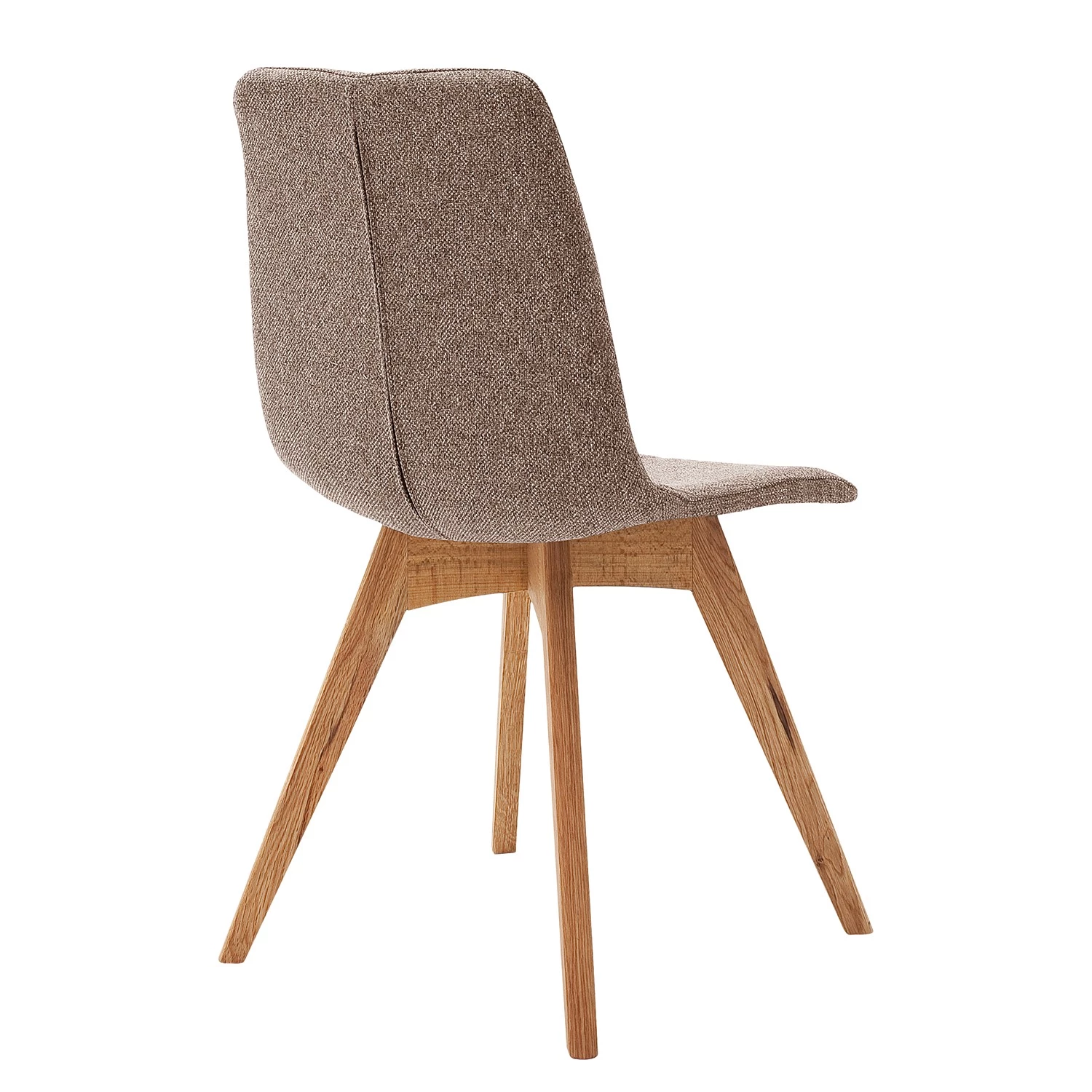 Ars Natura Chaises capitonnées Marihn (lot de 2) - Tissu / Chêne massif - Chêne - Marron 5 Ars Natura Chaises capitonnées Marihn (lot de 2) - Tissu / Chêne massif - Chêne - Marron – Image 3