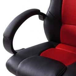 Furnitive Chaise gamer Livaro - Imitation cuir et mesh / Matière plastique - Noir / Rouge -Chaises Soldes 2022 1000207819 201008 11430700007 DETAILS P000000001000207819