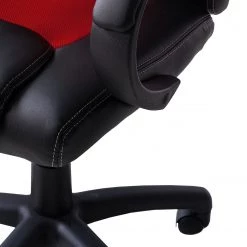 Furnitive Chaise gamer Livaro - Imitation cuir et mesh / Matière plastique - Noir / Rouge -Chaises Soldes 2022 1000207819 201008 11430700008 DETAILS P000000001000207819