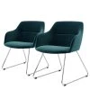 Tenzo Chaises accoudoirs Sofia III (lot de 2) - Velours / Métal - Tissu Vika : Vert turquoise 2 Tenzo Chaises accoudoirs Sofia III (lot de 2) - Velours / Métal - Tissu Vika : Vert turquoise -Chaises Soldes 2022 1000208621 200327 14013000087 IMAGE P000000001000208621