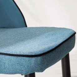 Jack & Alice Chaises capitonnées Jacky (lot de 2) - Tissu & velours / Métal - Gris chiné / Noir -Chaises Soldes 2022 1000208741 201229 16242300004 DETAILS P000000001000208741