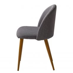 Mørteens Chaises capitonnées Jacklin II (2 él.) - Tissu / Métal - Imitation chêne - Gris clair -Chaises Soldes 2022 1000208746 201021 16221700026 DETAILS P000000001000208746