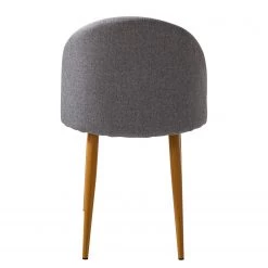 Mørteens Chaises capitonnées Jacklin II (2 él.) - Tissu / Métal - Imitation chêne - Gris clair -Chaises Soldes 2022 1000208746 201021 16222000027 DETAILS P000000001000208746