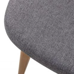 Mørteens Chaises capitonnées Jacklin II (2 él.) - Tissu / Métal - Imitation chêne - Gris clair -Chaises Soldes 2022 1000208746 201021 16222600030 DETAILS P000000001000208746