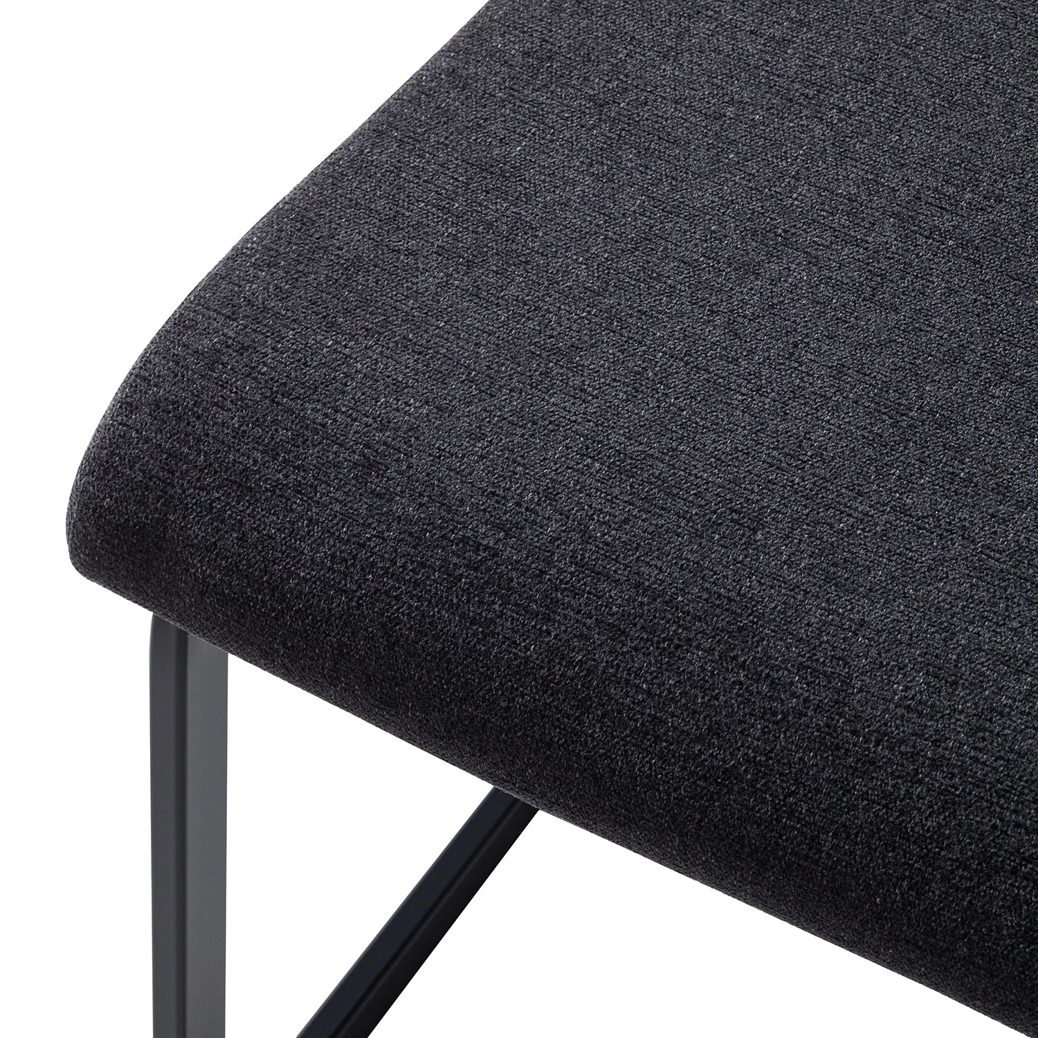 Fredriks Chaises cantilever Bjora II (lot de 2) - Tissu & imitation cuir / Métal - Anthracite / Noir 14 Fredriks Chaises cantilever Bjora II (lot de 2) - Tissu & imitation cuir / Métal - Anthracite / Noir – Image 12