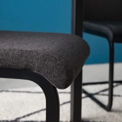 Fredriks Chaises cantilever Bjora II (lot de 2) - Tissu & imitation cuir / Métal - Anthracite / Noir 25 Fredriks Chaises cantilever Bjora II (lot de 2) - Tissu & imitation cuir / Métal - Anthracite / Noir -Chaises Soldes 2022 1000208763 201118 12584400005 DETAILS P000000001000208763