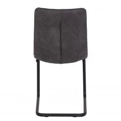 Loftscape Chaise cantilever Ewing - Microfibre / Métal - Noir - Anthracite - Lot de 2 -Chaises Soldes 2022 1000209408 200831 14102700003 DETAILS P000000001000209408