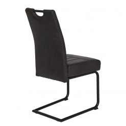 Loftscape Chaises cantilever Bovina (lot de 2) - Microfibre / Métal - Noir - Noir vintage -Chaises Soldes 2022 1000209409 200402 15485300037 DETAILS P000000001000209409