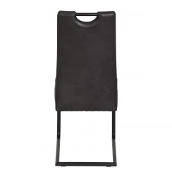 Loftscape Chaises cantilever Bovina (lot de 2) - Microfibre / Métal - Noir - Noir vintage -Chaises Soldes 2022 1000209409 200402 15485400039 DETAILS P000000001000209409