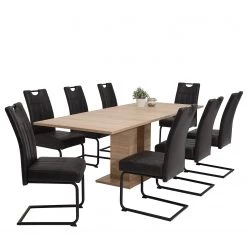 Loftscape Chaises cantilever Bovina (lot de 2) - Microfibre / Métal - Noir - Noir vintage -Chaises Soldes 2022 1000209409 200402 15485400040 DETAILS P000000001000209409