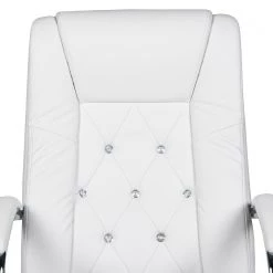 Duo Collection Fauteuil de direction Cedric - Imitation cuir / Métal - Blanc / Chrome -Chaises Soldes 2022 1000210733 200407 11051700029 DETAILS P000000001000210733