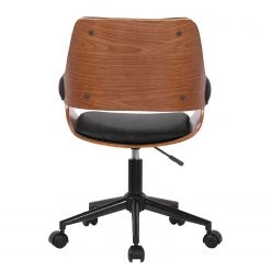 Mørteens Chaise de bureau Luumaki - Imitation cuir - Noir / Noyer -Chaises Soldes 2022 1000210873 200814 11093800076 DETAILS P000000001000210873