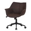 Ars manufacti Chaise de bureau Nurmes - Microfibre / Matière plastique - Marron vintage / Noir