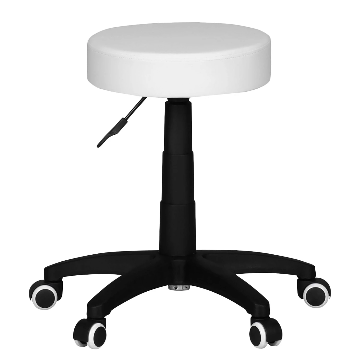 Furnitive Tabouret de bureau Lemley - Imitation cuir - Blanc 4 Furnitive Tabouret de bureau Lemley - Imitation cuir - Blanc – Image 2