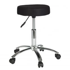 Furnitive Tabouret de bureau Bracey - Métal - Noir / Chrome