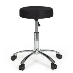 Furnitive Tabouret de bureau Bracey - Métal - Noir / Chrome -Chaises Soldes 2022 1000211767 200506 12474100401 DETAILS P000000001000211767