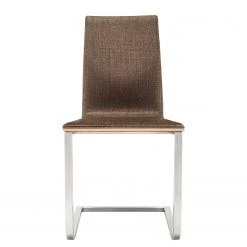 GWINNER Chaise cantilever Lena I - Tissu Ohio : 28 Marron clair - Chêne