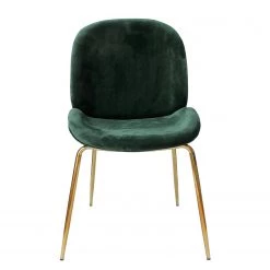 Kayoom Chaises capitonnées Charlize (lot de 2) - Velours / Métal - Laiton - Vert -Chaises Soldes 2022 1000214137 200529 06023600003 DETAILS P000000001000214137