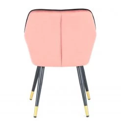 Kayoom Chaise à accoudoirs Amino - Velours / Acier - Rose / Doré -Chaises Soldes 2022 1000214199 200529 06045300168 DETAILS P000000001000214199