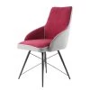 Kayoom Chaise capitonnée Carol I - Velours côtelé et microfibre / Fer - Rouge -Chaises Soldes 2022 1000214208 200529 06054800242 IMAGE P000000001000214208