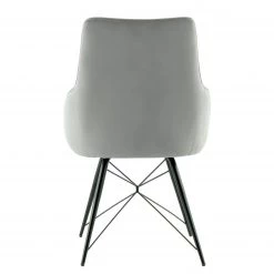 Kayoom Chaise capitonnée Carol I - Velours côtelé et microfibre / Fer - Rouge -Chaises Soldes 2022 1000214208 200529 06055000246 DETAILS P000000001000214208