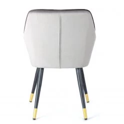 Kayoom Chaise à accoudoirs Amino - Velours / Acier - Gris / Doré -Chaises Soldes 2022 1000214226 200529 06073300372 DETAILS P000000001000214226