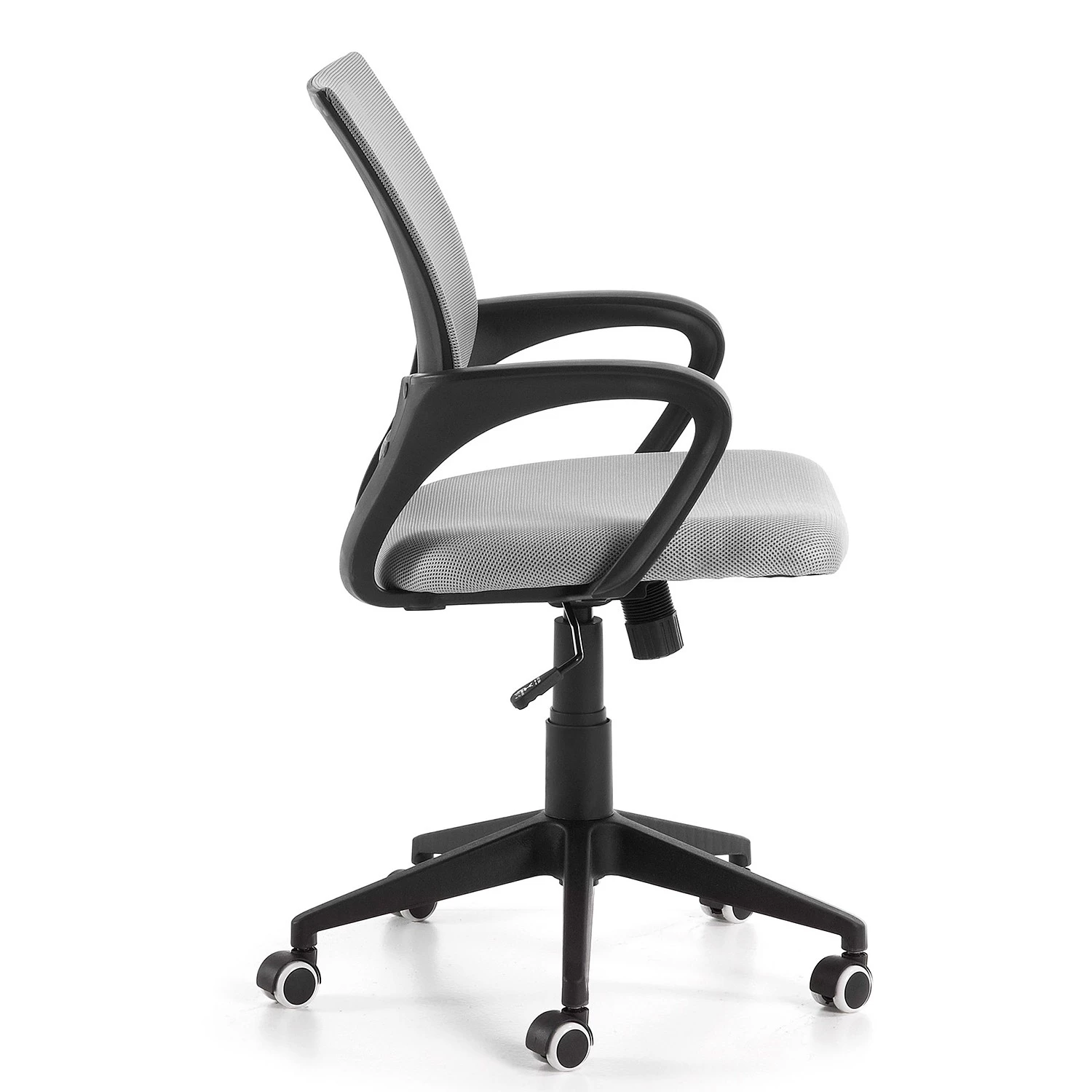 Furnitive Chaise de bureau Elrick - Nylon et mesh / Acier - Gris / Noir 5 Furnitive Chaise de bureau Elrick - Nylon et mesh / Acier - Gris / Noir – Image 3