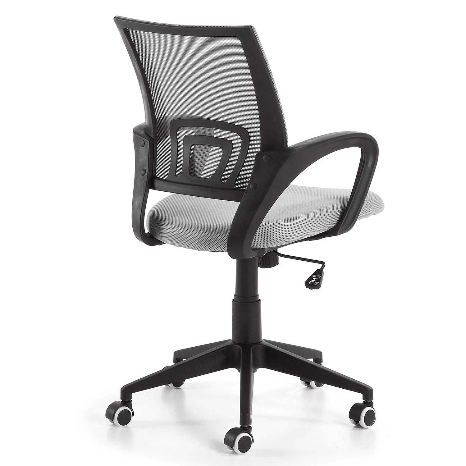 Furnitive Chaise de bureau Elrick - Nylon et mesh / Acier - Gris / Noir 6 Furnitive Chaise de bureau Elrick - Nylon et mesh / Acier - Gris / Noir – Image 4