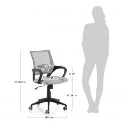 Furnitive Chaise de bureau Elrick - Nylon et mesh / Acier - Gris / Noir 15 Furnitive Chaise de bureau Elrick - Nylon et mesh / Acier - Gris / Noir -Chaises Soldes 2022 1000214311 200609 07301200008 SKETCH DETAILS P000000001000214311 sketch