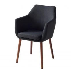 Mørteens Chaises à accoudoirs Nicholas I - Tissu Cors: Anthracite - 1 chaise