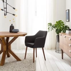 Mørteens Chaises à accoudoirs Nicholas I - Tissu Cors: Anthracite - 1 chaise -Chaises Soldes 2022 1000215123 210115 12245700032 MOOD DETAILS P000000001000215123 mood