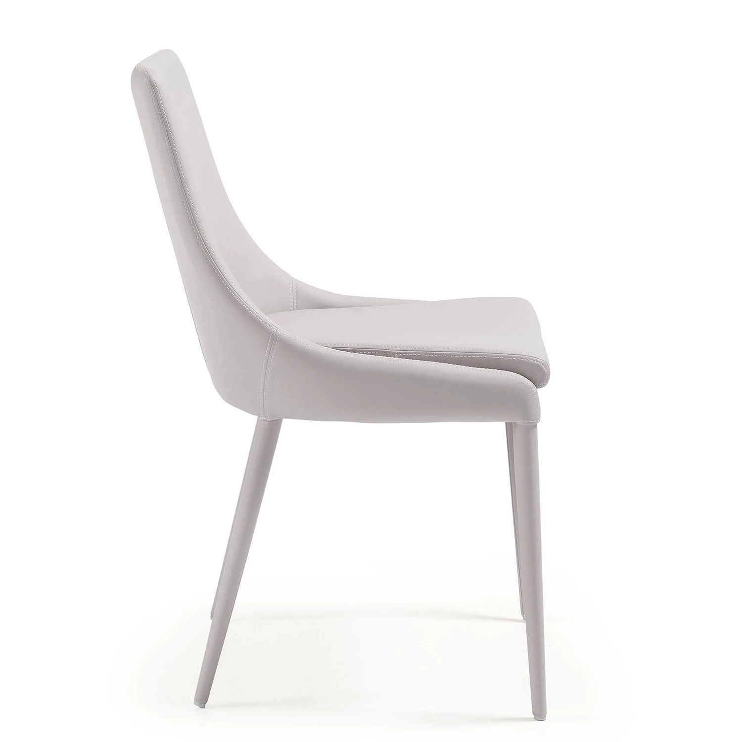 Loftscape Chaises capitonnées Doyline II (2 él.) - Tissu / Imitation cuir - Beige 4 Loftscape Chaises capitonnées Doyline II (2 él.) - Tissu / Imitation cuir - Beige – Image 2