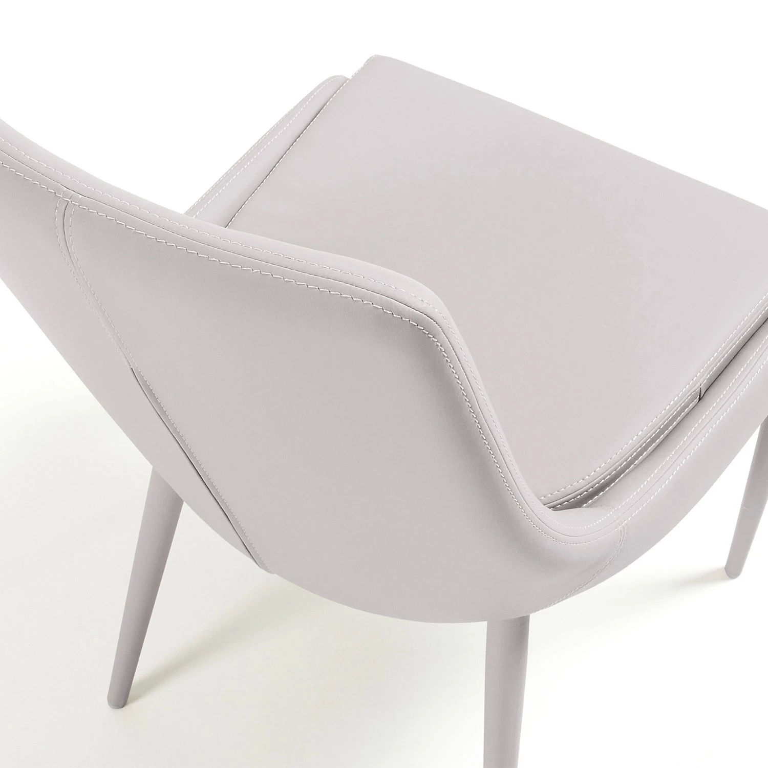 Loftscape Chaises capitonnées Doyline II (2 él.) - Tissu / Imitation cuir - Beige 6 Loftscape Chaises capitonnées Doyline II (2 él.) - Tissu / Imitation cuir - Beige – Image 4