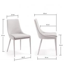 Loftscape Chaises capitonnées Doyline II (2 él.) - Tissu / Imitation cuir - Beige 13 Loftscape Chaises capitonnées Doyline II (2 él.) - Tissu / Imitation cuir - Beige -Chaises Soldes 2022 1000216151 200623 13431900019 SKETCH DETAILS P000000001000216151 sketch