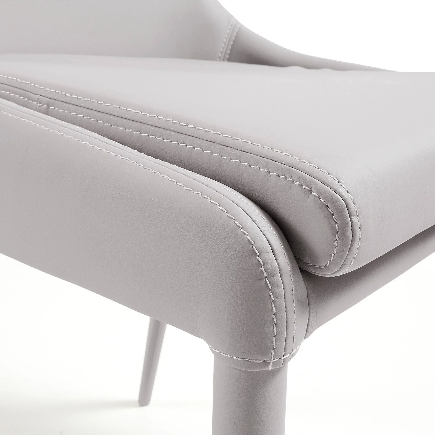 Loftscape Chaises capitonnées Doyline II (2 él.) - Tissu / Imitation cuir - Beige 7 Loftscape Chaises capitonnées Doyline II (2 él.) - Tissu / Imitation cuir - Beige – Image 5