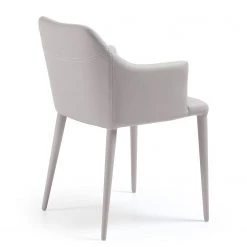 Loftscape Chaises à accoudoirs Dayline II (2 él.) - Imitation cuir / Acier - Gris clair -Chaises Soldes 2022 1000216162 200623 13432800029 DETAILS P000000001000216162