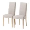 Maison Belfort Chaises capitonnées Ellerby I (lot de 2) - Tissu / Hêtre massif - Hêtre - Beige -Chaises Soldes 2022 1000216177 200623 13450700128 IMAGE P000000001000216177