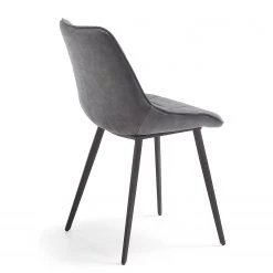 Red Living Chaises capitonnées Kellia (lot de 2) - Imitation cuir / Acier - Noir - Gris vintage 13 Red Living Chaises capitonnées Kellia (lot de 2) - Imitation cuir / Acier - Noir - Gris vintage -Chaises Soldes 2022 1000216184 200623 13460000178 DETAILS P000000001000216184