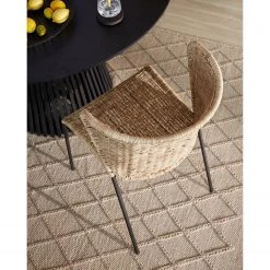 Red Living Chaises Rantin(lot de 2) - Rotin / Acier - Rotin / Noir -Chaises Soldes 2022 1000216198 200623 13474100272 DETAILS P000000001000216198