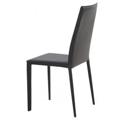 Fredriks Chaises Portola (lot de 2) - Cuir recyclé / Fer - Noir -Chaises Soldes 2022 1000216618 210108 11500000016 DETAILS P000000001000216618