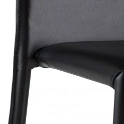 Fredriks Chaises Portola (lot de 2) - Cuir recyclé / Fer - Noir -Chaises Soldes 2022 1000216618 210125 12454600005 DETAILS P000000001000216618