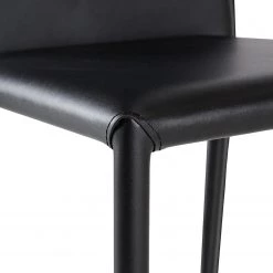 Fredriks Chaises Portola (lot de 2) - Cuir recyclé / Fer - Noir -Chaises Soldes 2022 1000216618 210125 12454600007 DETAILS P000000001000216618