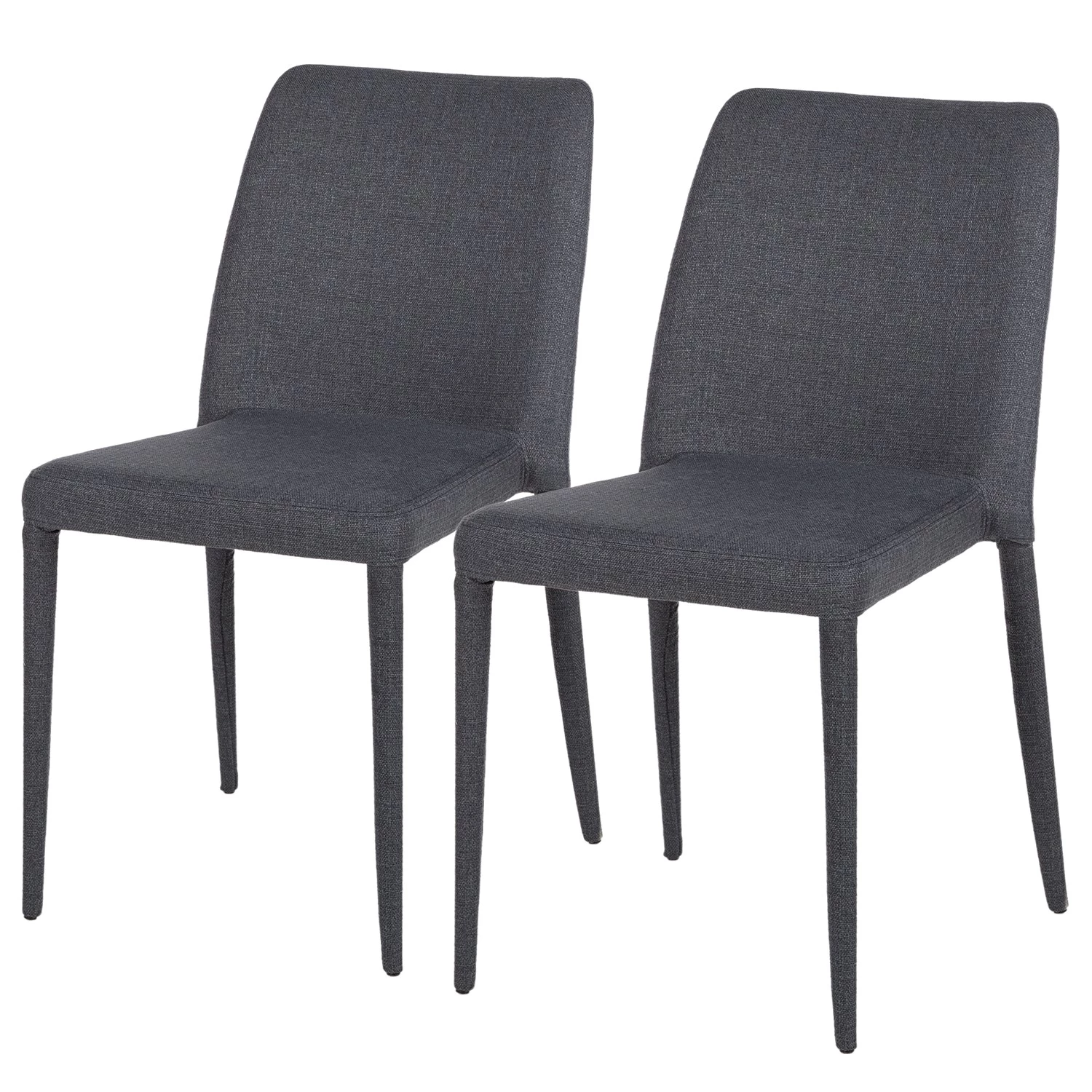 Fredriks Chaises Randle (lot de 2) - Tissu / Fer - Gris 3 Fredriks Chaises Randle (lot de 2) - Tissu / Fer - Gris