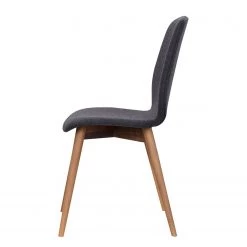 Studio Copenhagen Chaises capitonnées Helvig (lot de 2) - Tissu composite Vedi: Anthracite - Noyer -Chaises Soldes 2022 1000216626 200820 06152200013 DETAILS P000000001000216626