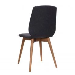 Studio Copenhagen Chaises capitonnées Helvig (lot de 2) - Tissu composite Vedi: Anthracite - Noyer -Chaises Soldes 2022 1000216626 200820 06152300016 DETAILS P000000001000216626